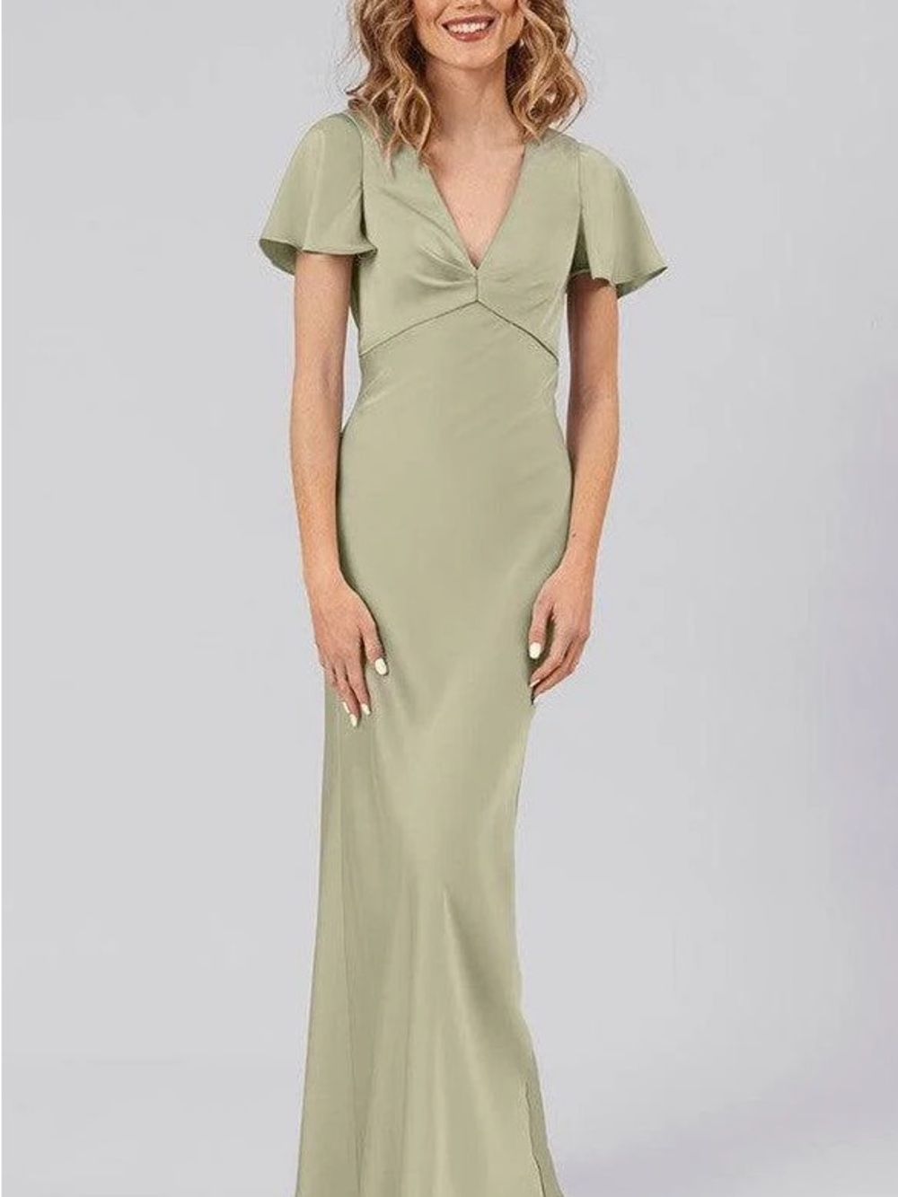 Kennedy Blue Dusty Sage V-Neck Dress